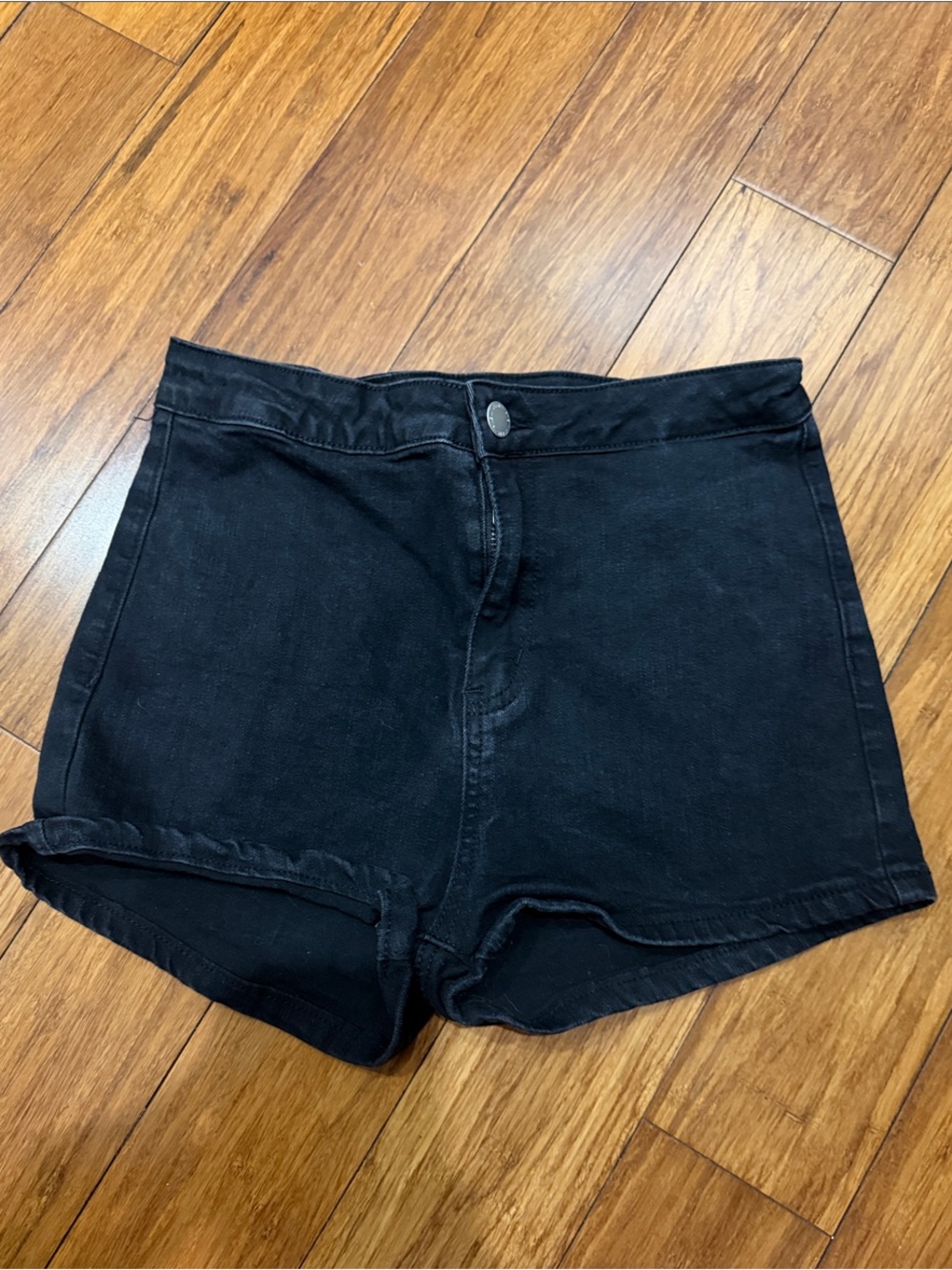 Shein High-Rise spandex Black Women's Denim Shorts XS